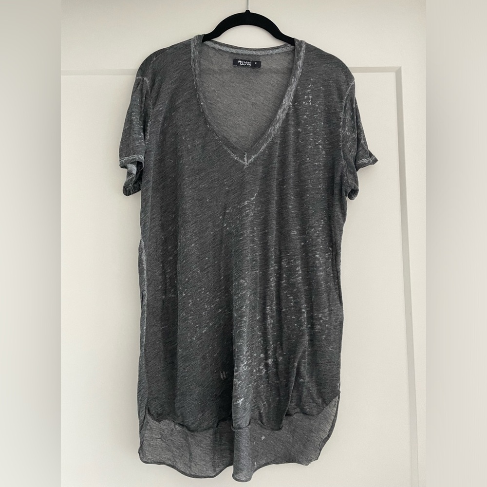 Michael Lauren Gray Burnout Vneck - M